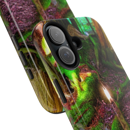 Forest Moss Candle Phone Case — Enchanted Woodland Tough Phone Case