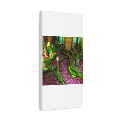 Enchanted Forest Moss Path Canvas Print — Matte Stretched Wall Art