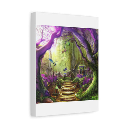 Enchanted Fairy Forest Canvas Wall Art — Magical Woodland Pathway