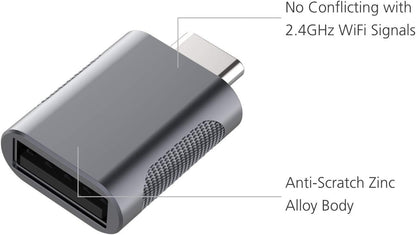 USB-C to USB 3.0 Adapter (2-Pack), Thunderbolt 4/3 to USB Female OTG for Macbook 2025, Ipad 2025, Samsung, More Type-C Devices