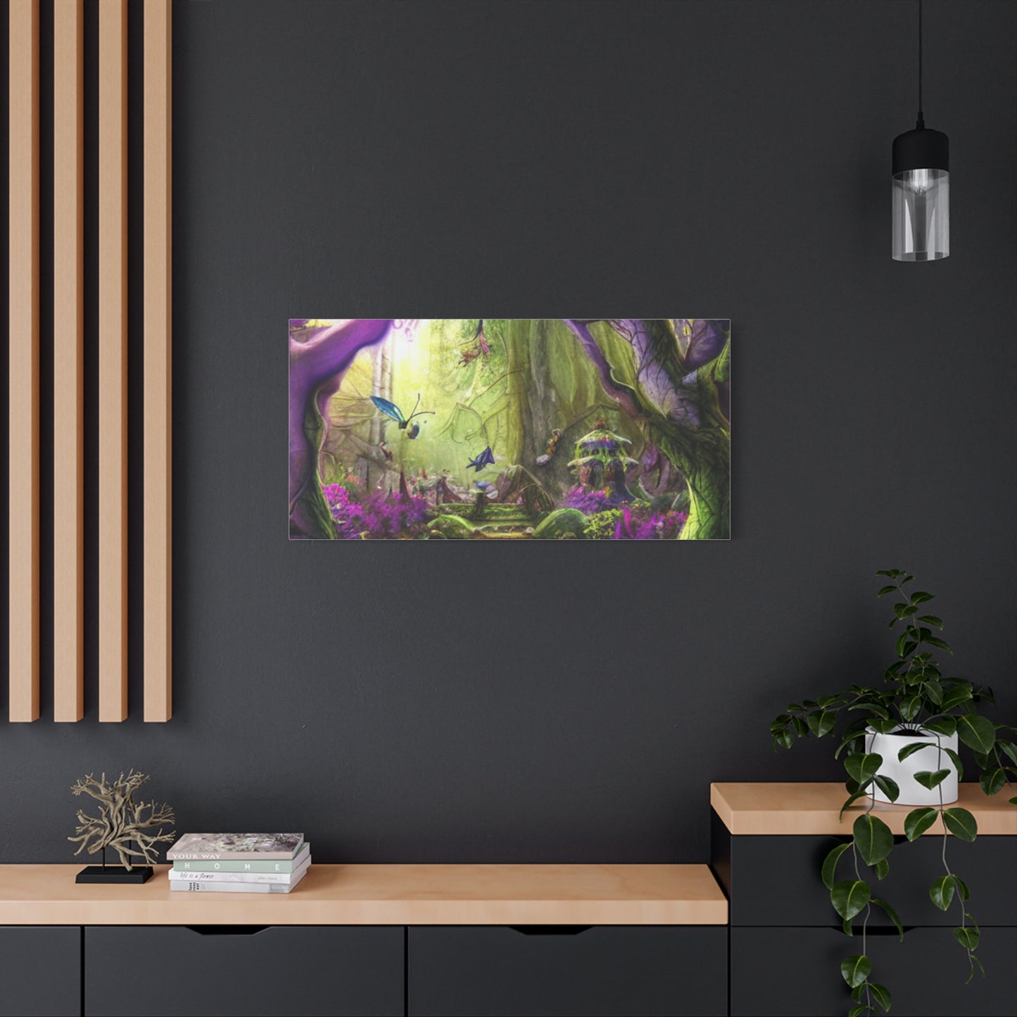 Enchanted Fairy Forest Canvas Wall Art — Magical Woodland Pathway