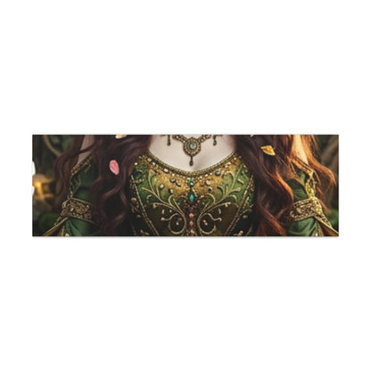 Forest Goddess Canvas Print – Ethereal Redhead Portrait Matte Stretched Wall Art