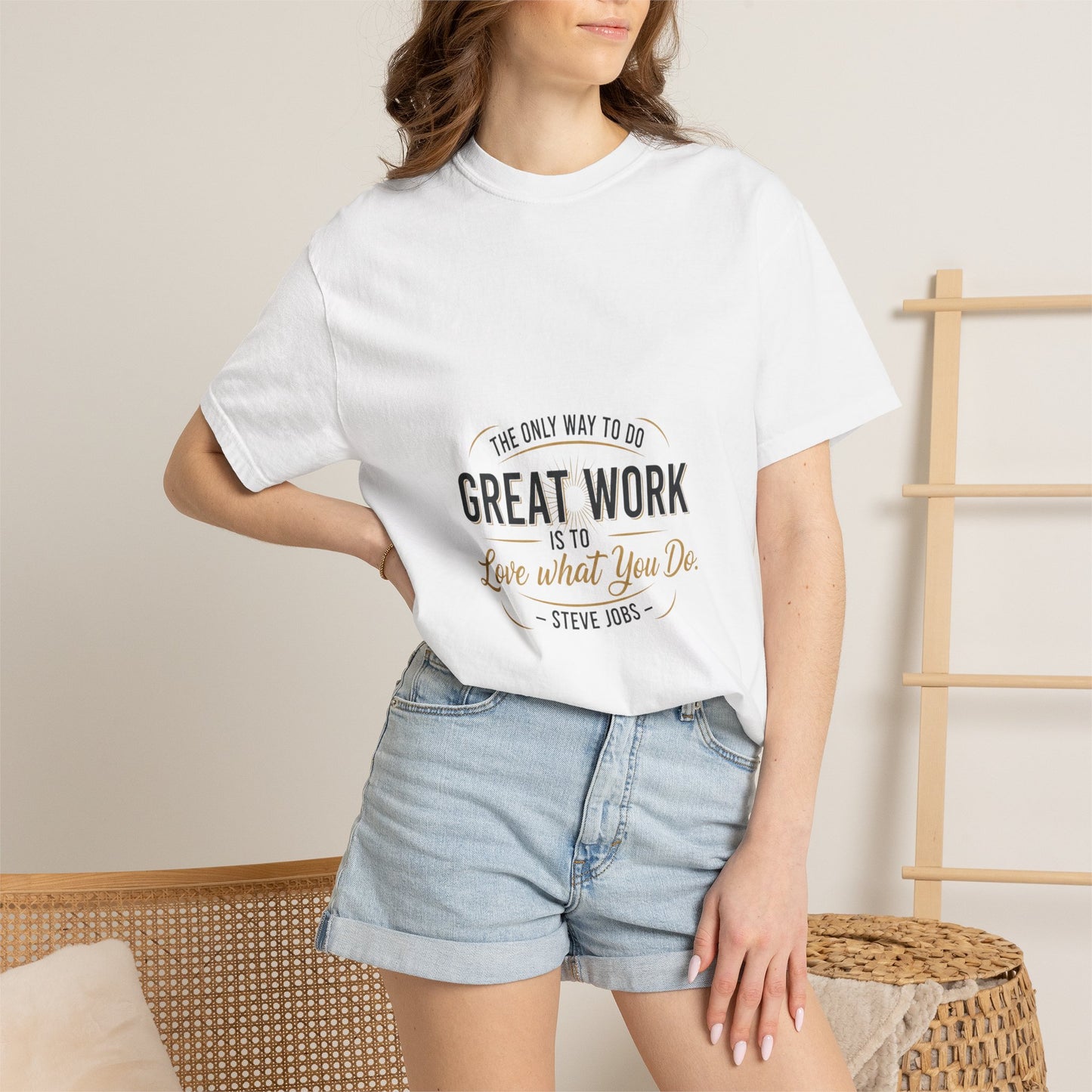Steve Jobs Quote T-Shirt — "Great Work Is To Love What You Do" Motivational Tee