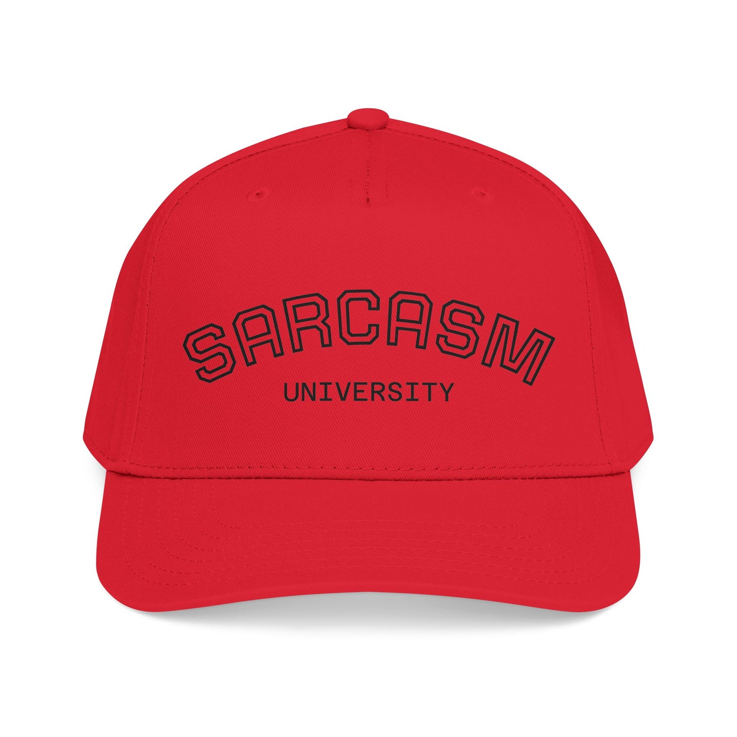 Sarcasm University Baseball Cap — Funny Embroidered Mid-Profile Hat