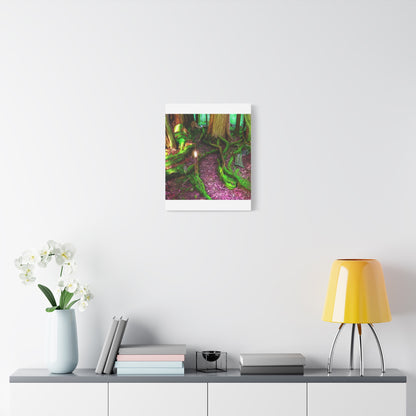 Enchanted Forest Moss Path Canvas Print — Matte Stretched Wall Art