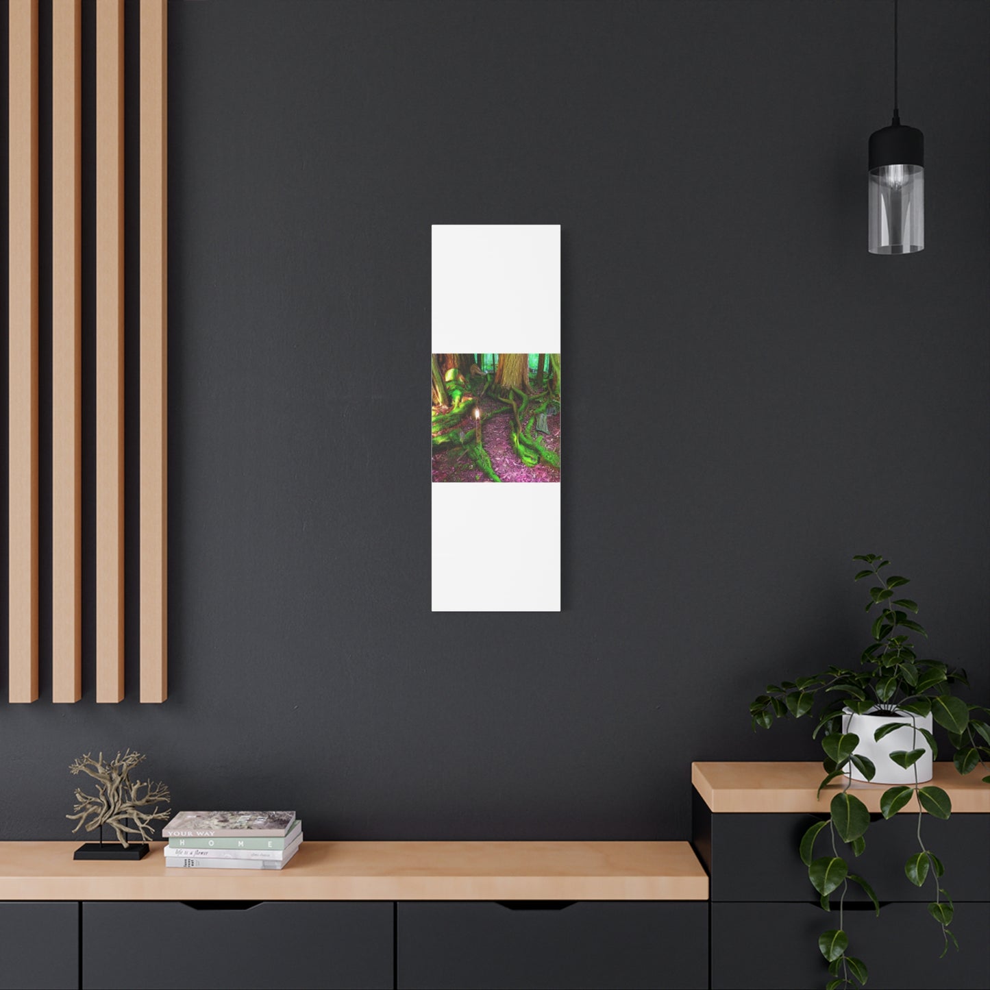 Enchanted Forest Moss Path Canvas Print — Matte Stretched Wall Art