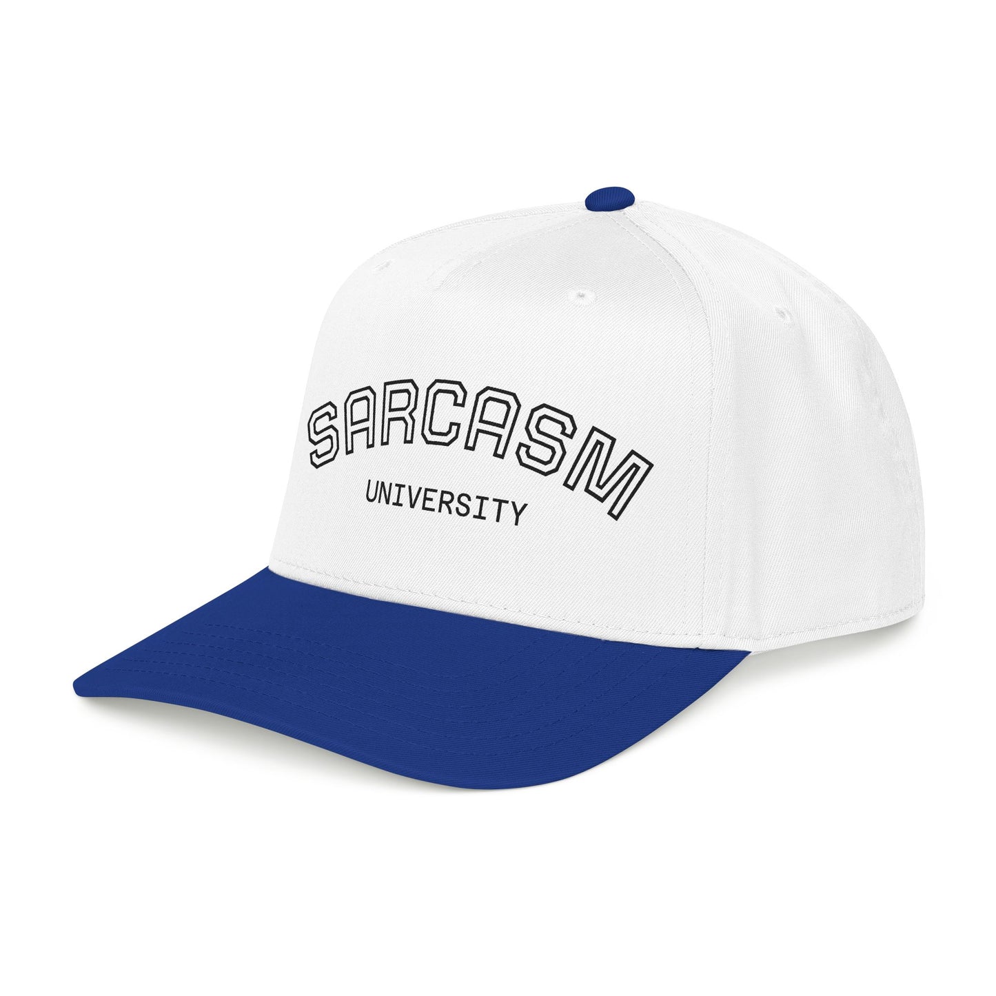Sarcasm University Baseball Cap — Funny Embroidered Mid-Profile Hat