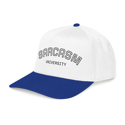 Sarcasm University Baseball Cap — Funny Embroidered Mid-Profile Hat