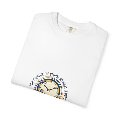 Keep Going Clock Graphic T-Shirt — Inspirational Quote Tee