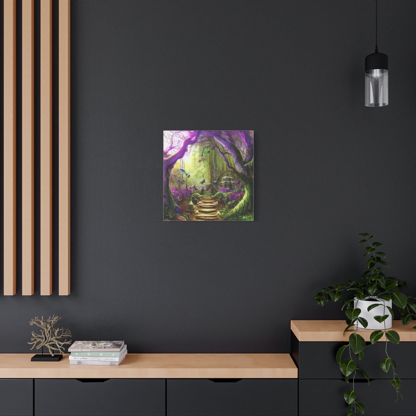 Enchanted Fairy Forest Canvas Wall Art — Magical Woodland Pathway