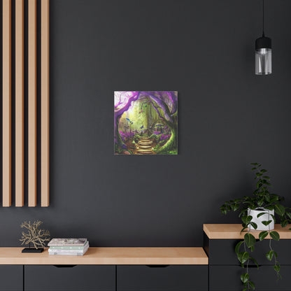 Enchanted Fairy Forest Canvas Wall Art — Magical Woodland Pathway