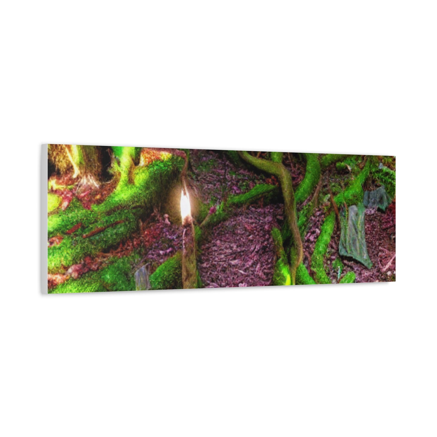 Enchanted Forest Moss Path Canvas Print — Matte Stretched Wall Art
