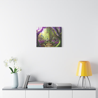 Enchanted Fairy Forest Canvas Wall Art — Magical Woodland Pathway