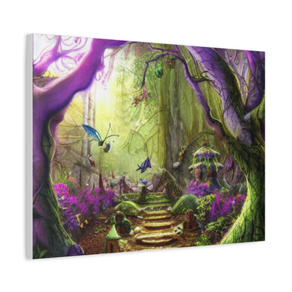 Enchanted Fairy Forest Canvas Wall Art — Magical Woodland Pathway
