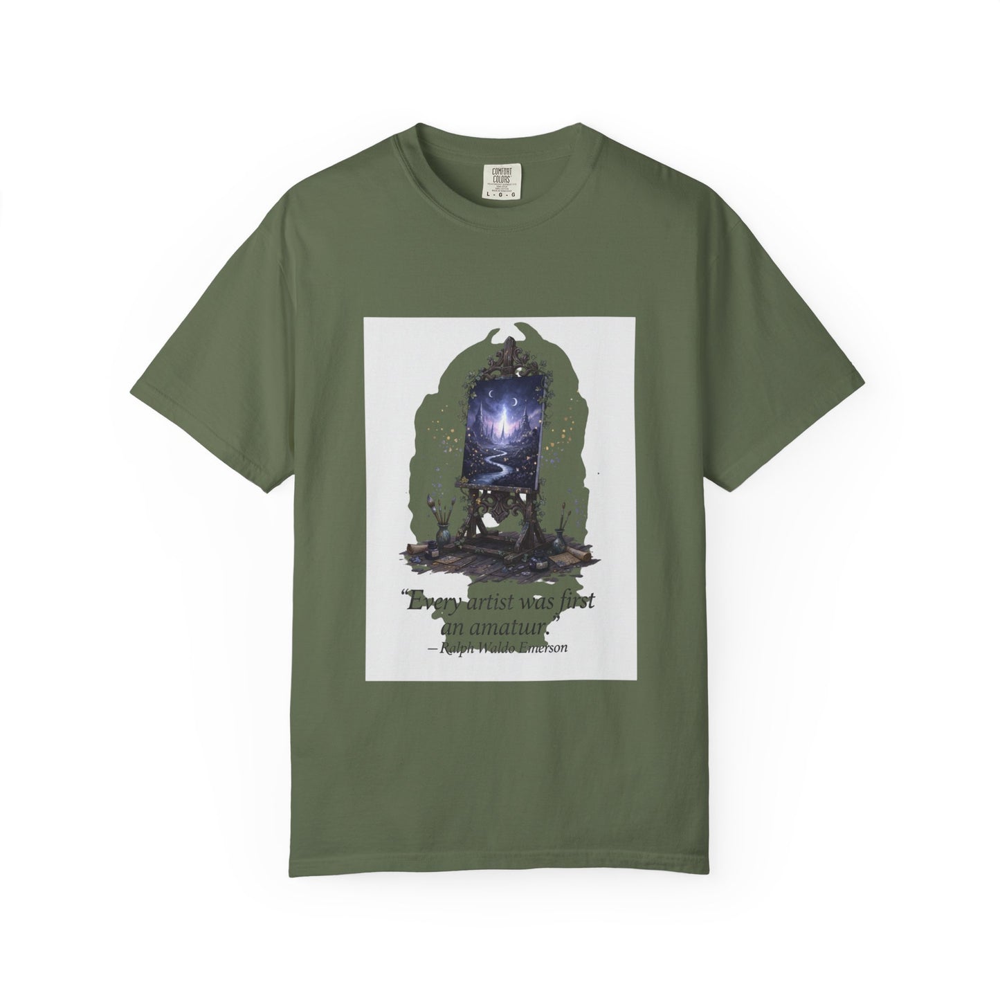 Artistic Mirror T-Shirt — "Every artist was first an amateur" Quote Graphic