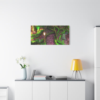 Enchanted Forest Moss Path Canvas Print — Matte Stretched Wall Art