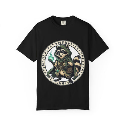 Raccoon Wizard T-Shirt – Cute Fantasy Mage Graphic Tee