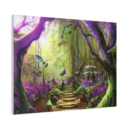 Enchanted Fairy Forest Canvas Wall Art — Magical Woodland Pathway