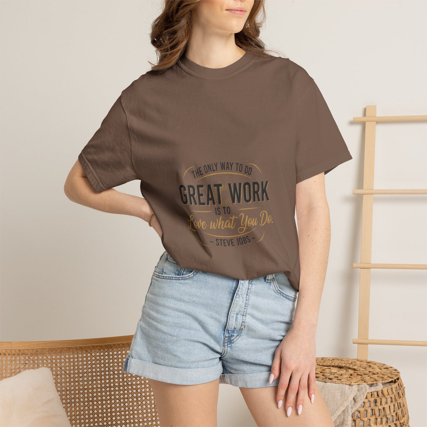 Steve Jobs Quote T-Shirt — "Great Work Is To Love What You Do" Motivational Tee