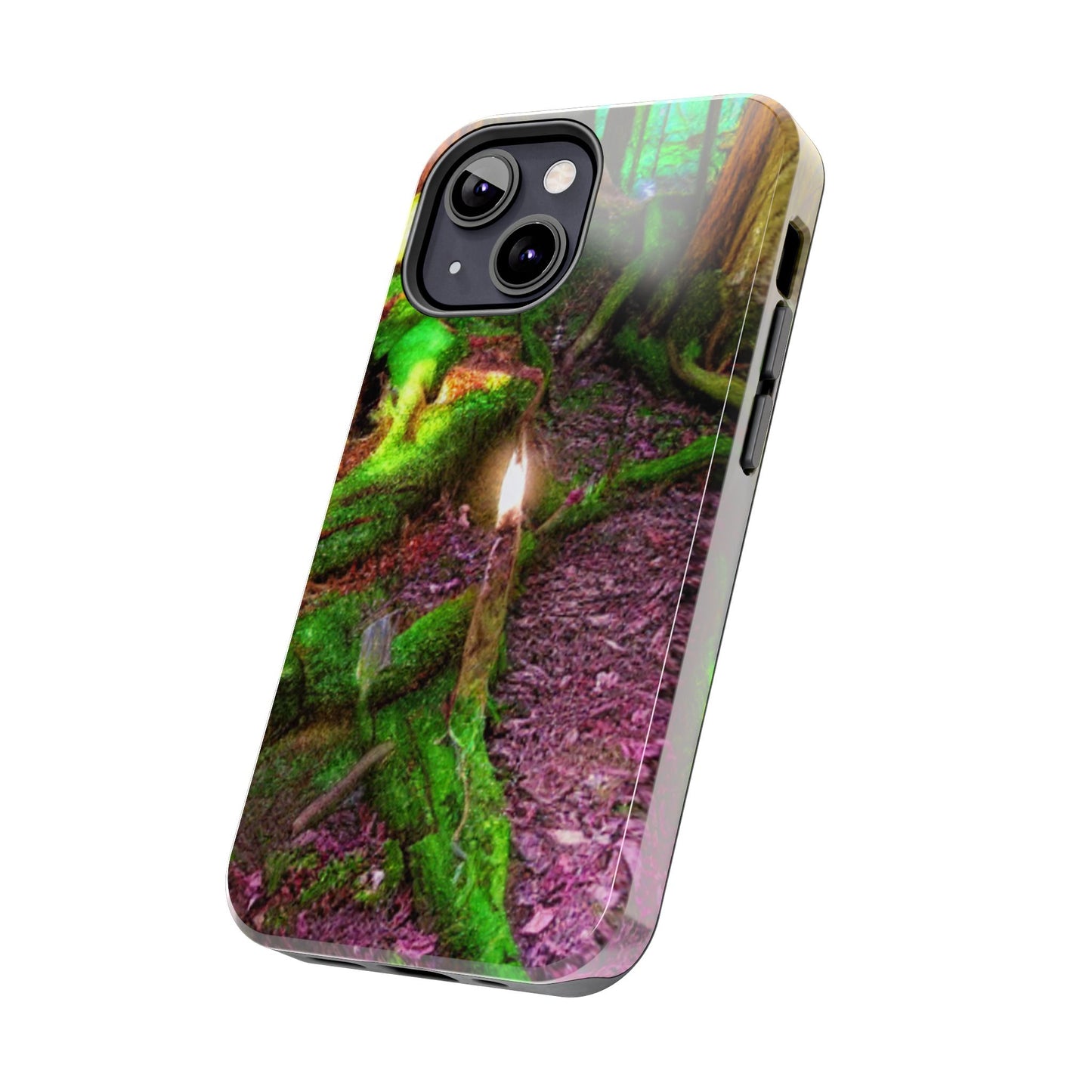Forest Moss Candle Phone Case — Enchanted Woodland Tough Phone Case