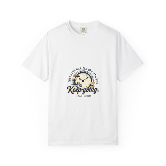 Keep Going Clock Graphic T-Shirt — Inspirational Quote Tee