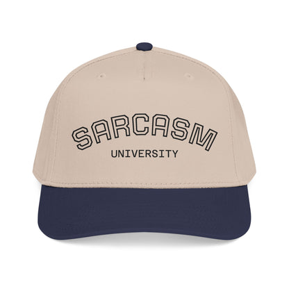 Sarcasm University Baseball Cap — Funny Embroidered Mid-Profile Hat
