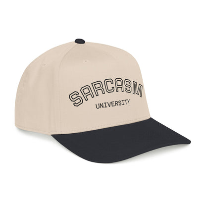 Sarcasm University Baseball Cap — Funny Embroidered Mid-Profile Hat