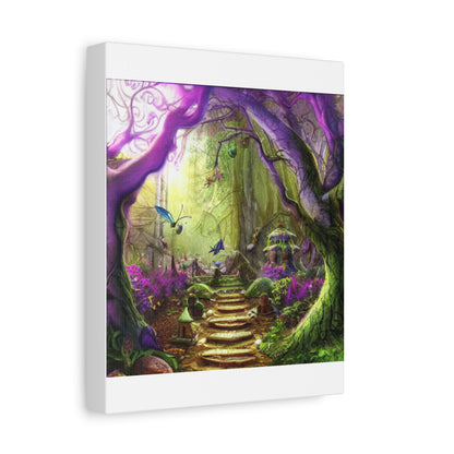 Enchanted Fairy Forest Canvas Wall Art — Magical Woodland Pathway