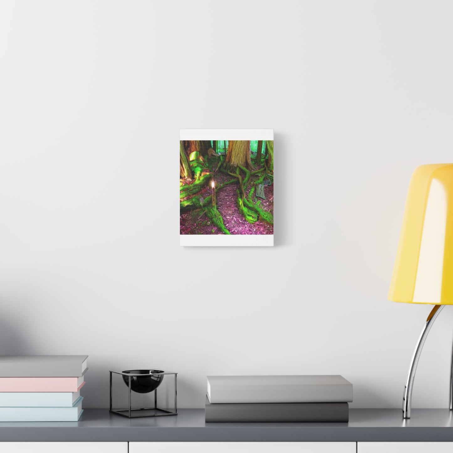 Enchanted Forest Moss Path Canvas Print — Matte Stretched Wall Art