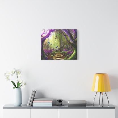 Enchanted Fairy Forest Canvas Wall Art — Magical Woodland Pathway