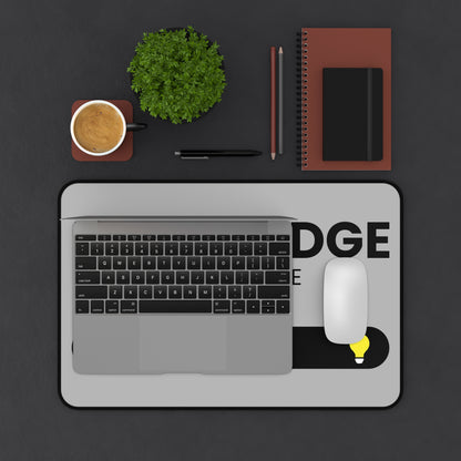 Desk Mat — "Knowledge Powered by Google" Search Bar Mousepad for Students & Tech Professionals