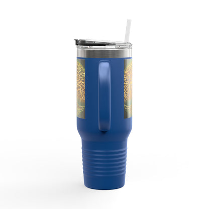 40oz Insulated Travel Mug — Golden Tree of Life Design