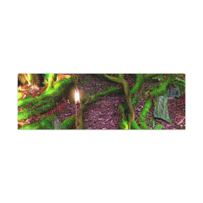 Enchanted Forest Moss Path Canvas Print — Matte Stretched Wall Art