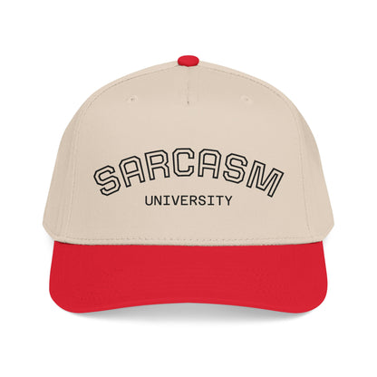 Sarcasm University Baseball Cap — Funny Embroidered Mid-Profile Hat