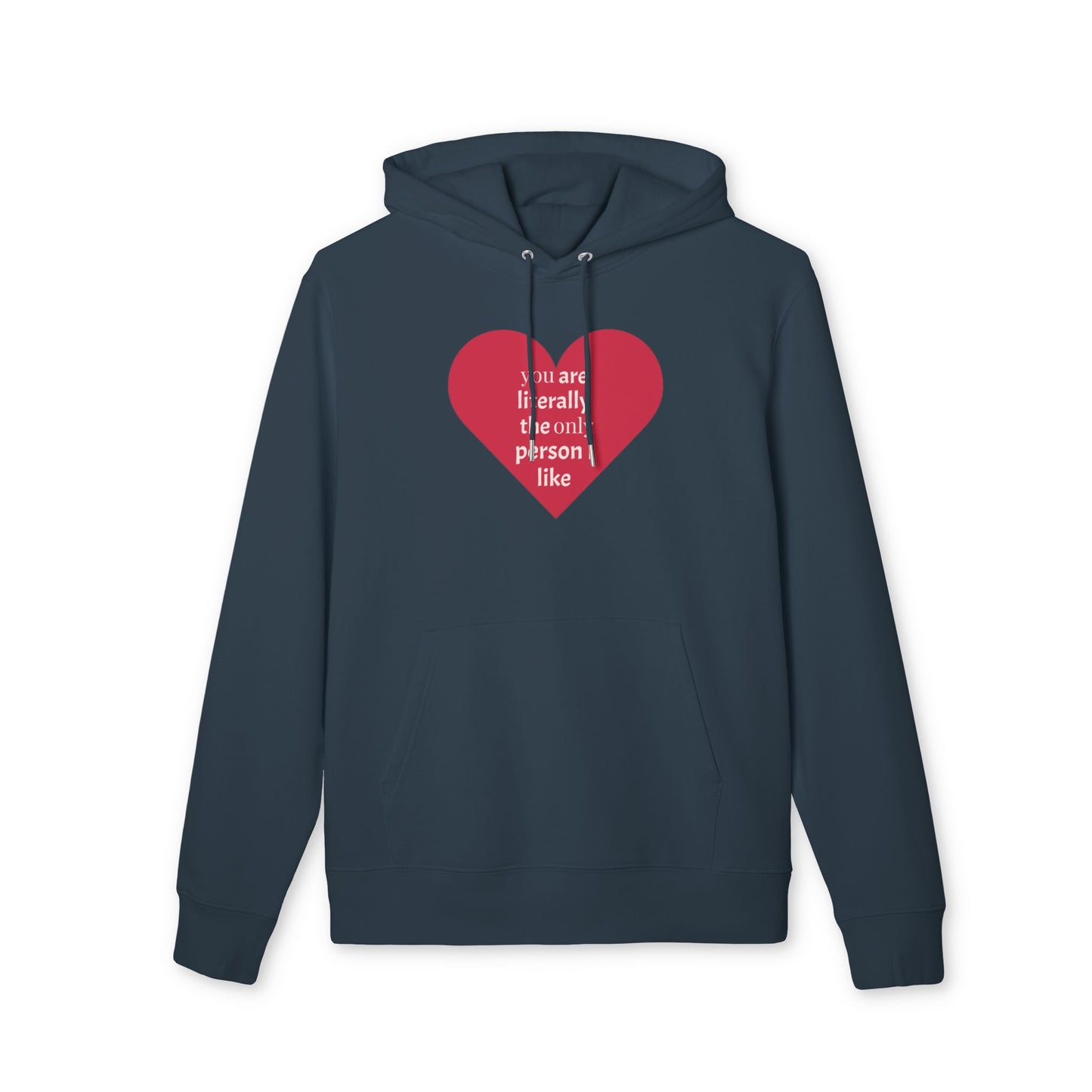 Heart Graphic Hoodie — "I’m an incredibly nice person I like" Casual Valentine Pullover