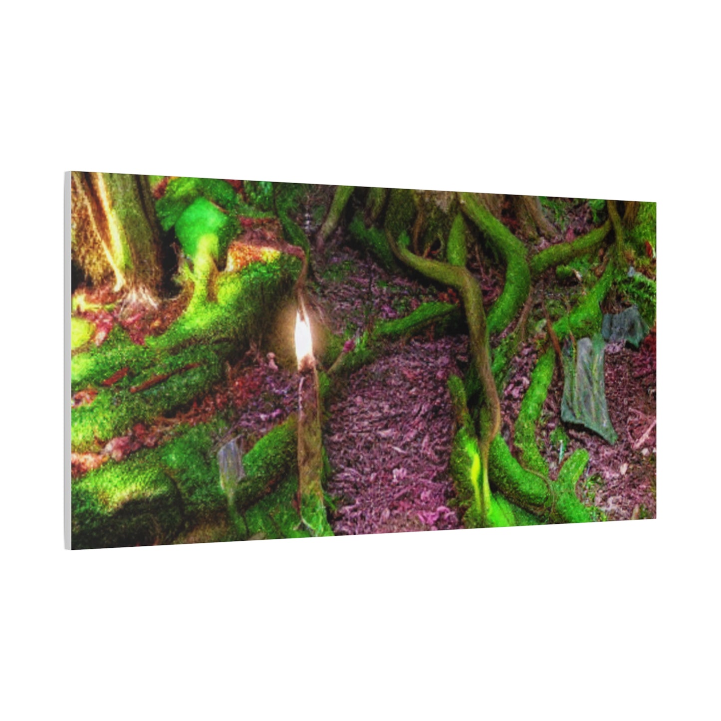 Enchanted Forest Moss Path Canvas Print — Matte Stretched Wall Art