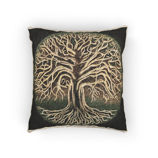 Woven Pillow — Tree of Life Tapestry Decorative Throw Pillow