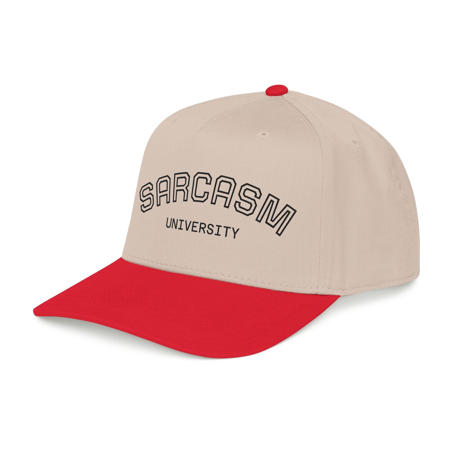 Sarcasm University Baseball Cap — Funny Embroidered Mid-Profile Hat