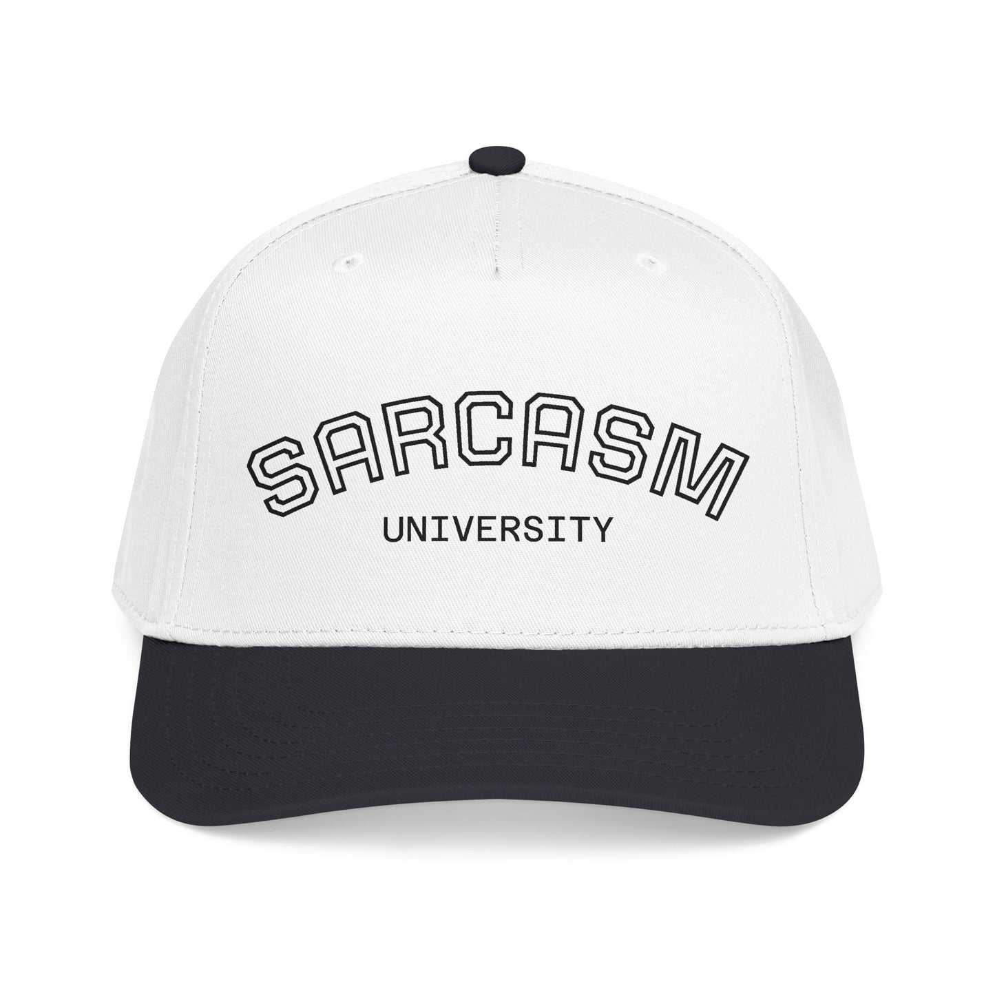 Sarcasm University Baseball Cap — Funny Embroidered Mid-Profile Hat
