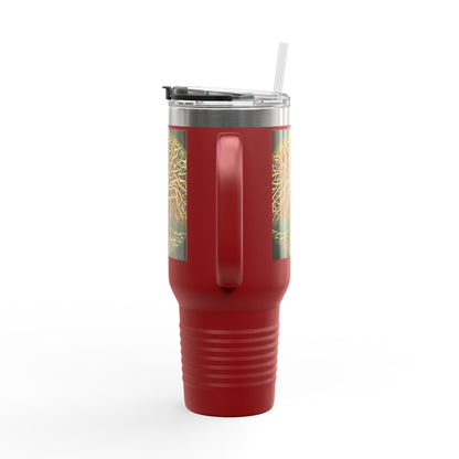 40oz Insulated Travel Mug — Golden Tree of Life Design
