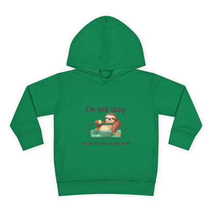 Toddler Hoodie — "I'm Not Lazy" Sloth Energy-Saving Pullover