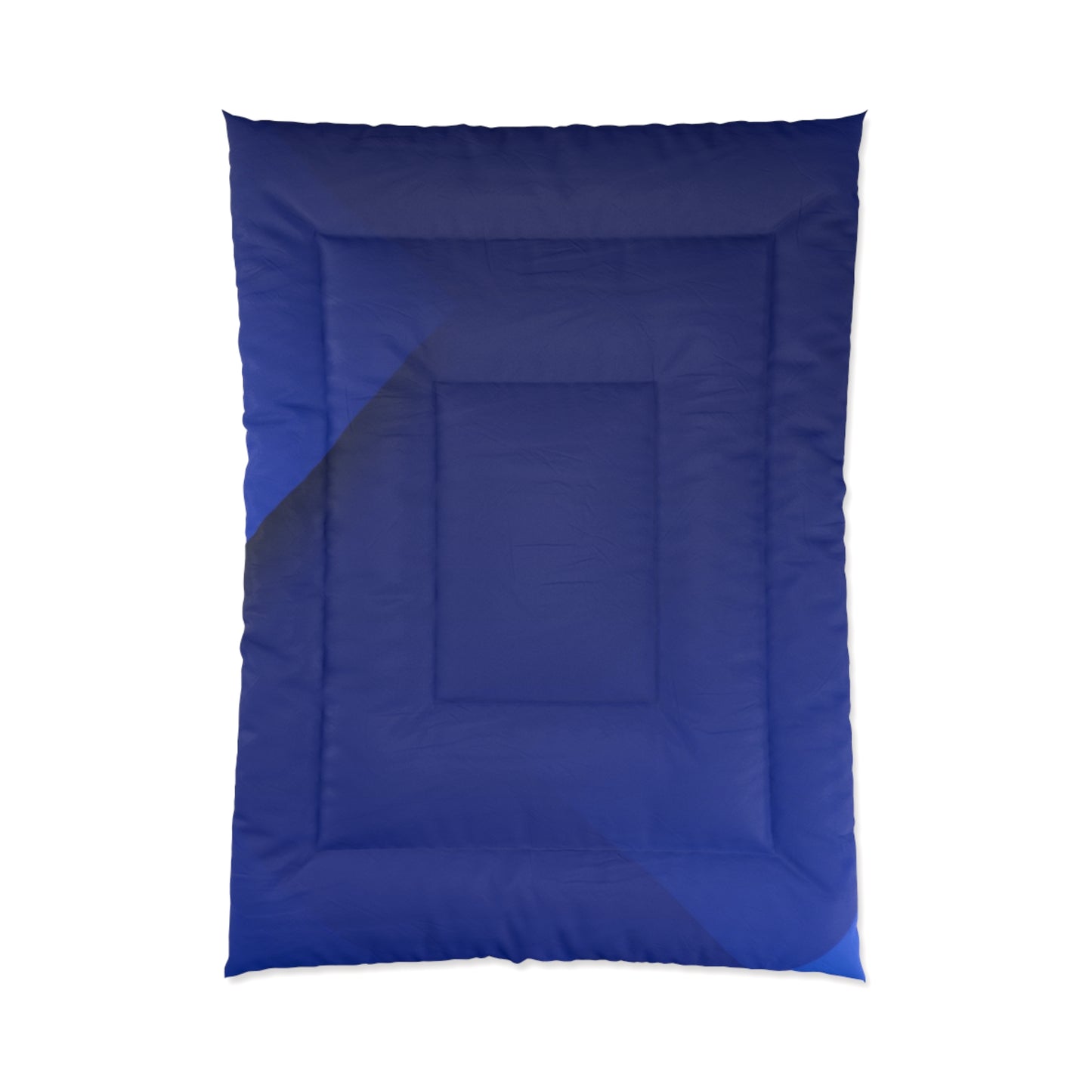 Navy Square Border Comforter – Modern Minimalist Bedspread