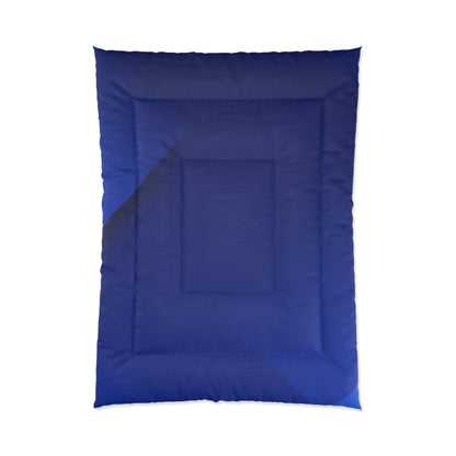 Navy Square Border Comforter – Modern Minimalist Bedspread