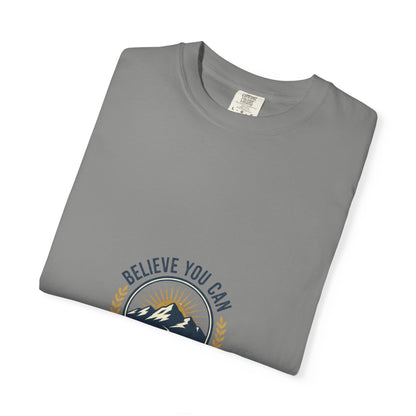 Believe You Can Mountain Motif T-Shirt