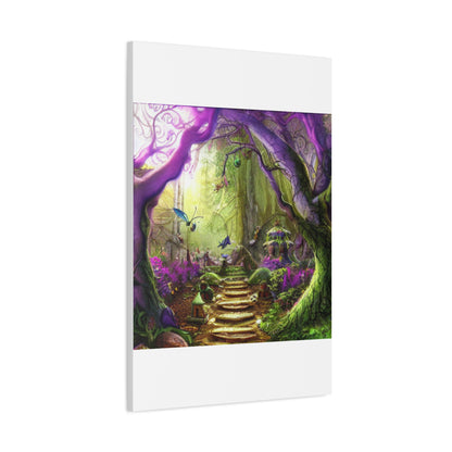 Enchanted Fairy Forest Canvas Wall Art — Magical Woodland Pathway