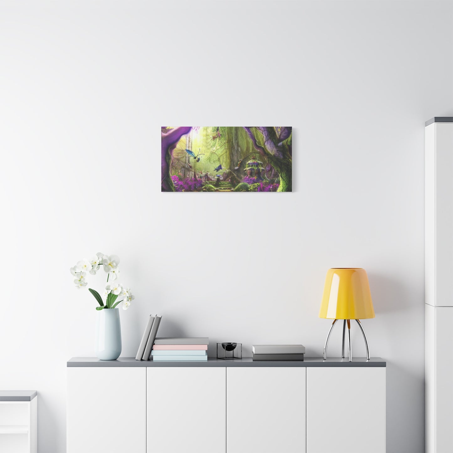 Enchanted Fairy Forest Canvas Wall Art — Magical Woodland Pathway