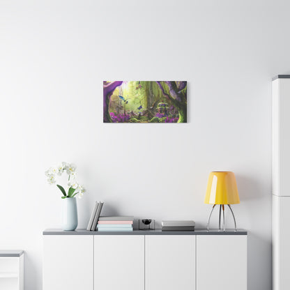 Enchanted Fairy Forest Canvas Wall Art — Magical Woodland Pathway