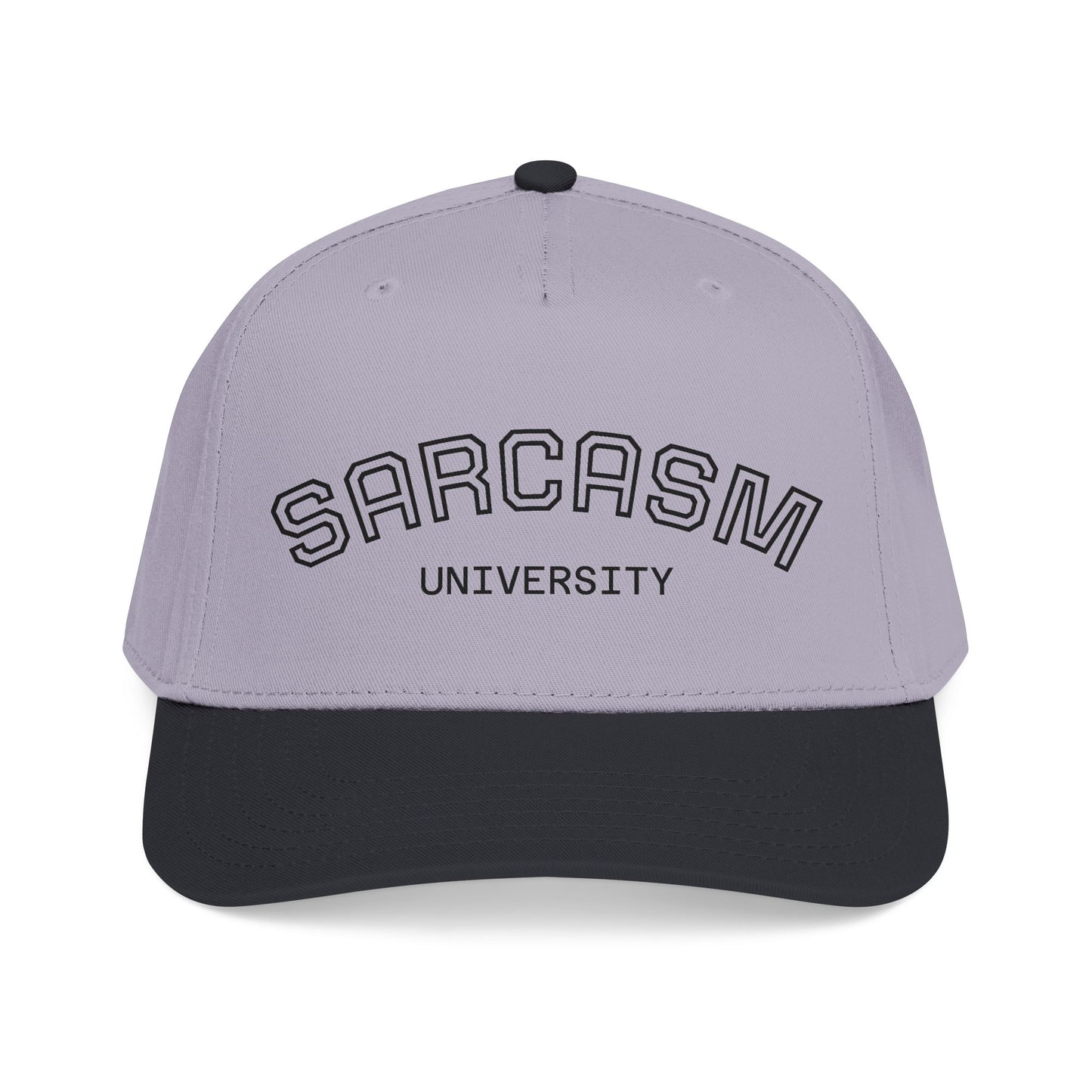 Sarcasm University Baseball Cap — Funny Embroidered Mid-Profile Hat