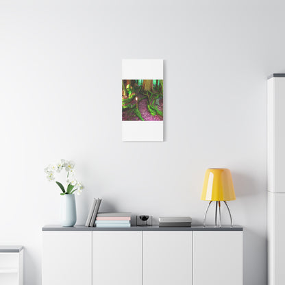 Enchanted Forest Moss Path Canvas Print — Matte Stretched Wall Art