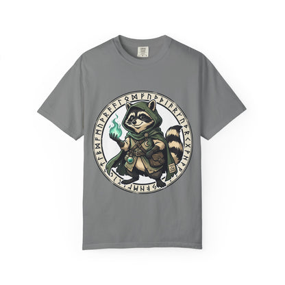 Raccoon Wizard T-Shirt – Cute Fantasy Mage Graphic Tee